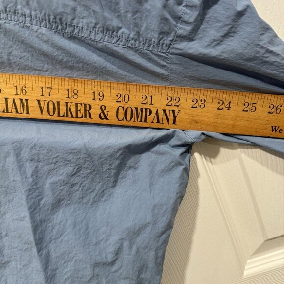 Donni. Blue Button Down Shirt Size Small S Blouse Top Short Cotton - Picture 3 of 7